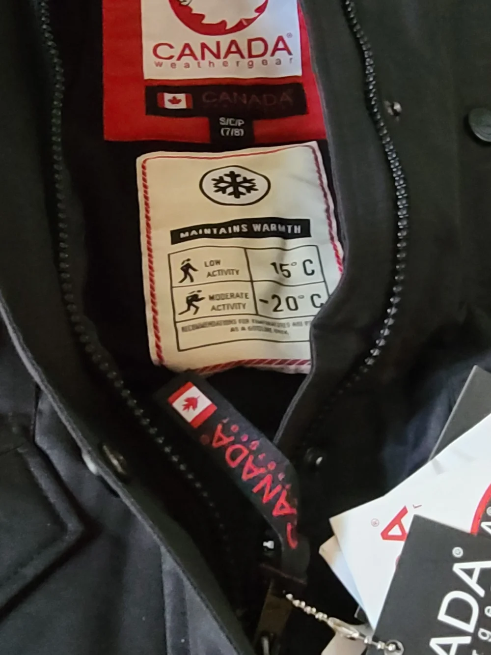 CANADA WeatherGear Kids Black Jacket with Removable Faux Fur (Size 7/8)